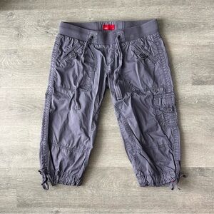 Y2K edc purple low rise cargo capris